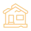 Cracked house icon representing structural integrity